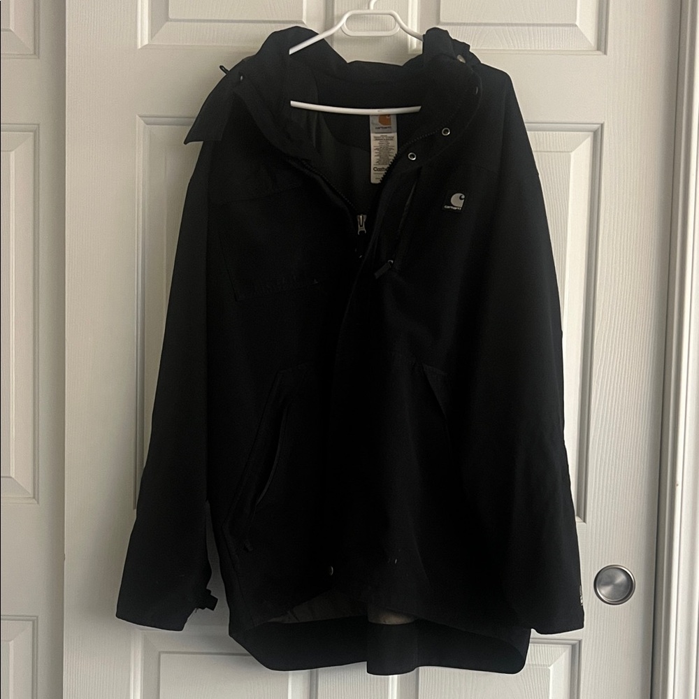 Carhartt Men's Strom Defender Jacket Coat Black XXL Waterproof Windproof